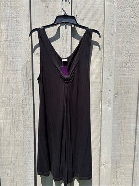 Lascana Women's Black Knot-Front swimsuit Coverup